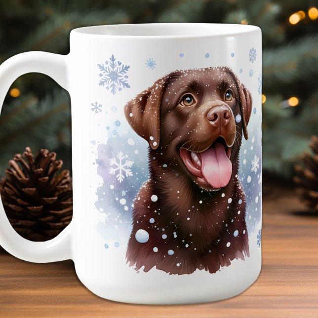Taza De Café Felices Navidades de Perros de Labrador Recuperado (Subido por el creador)