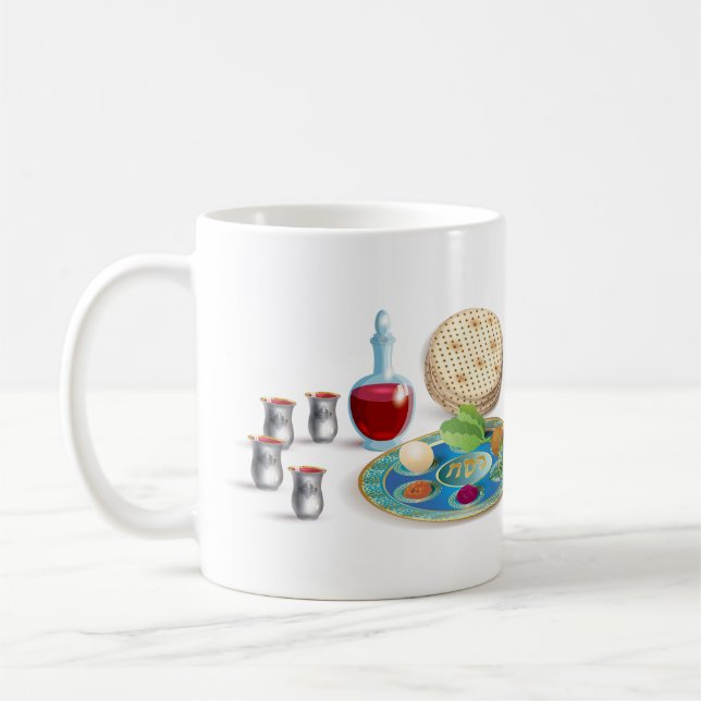 Taza De Café Felices Passover Holiday Pesach Seder (Izquierda)