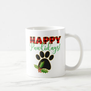 Taza De Café Felices Pawlidays Regalo de Navidades para el am