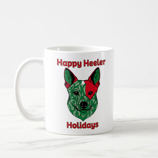 Taza De Café Felices vacaciones de Heeler (Izquierda)