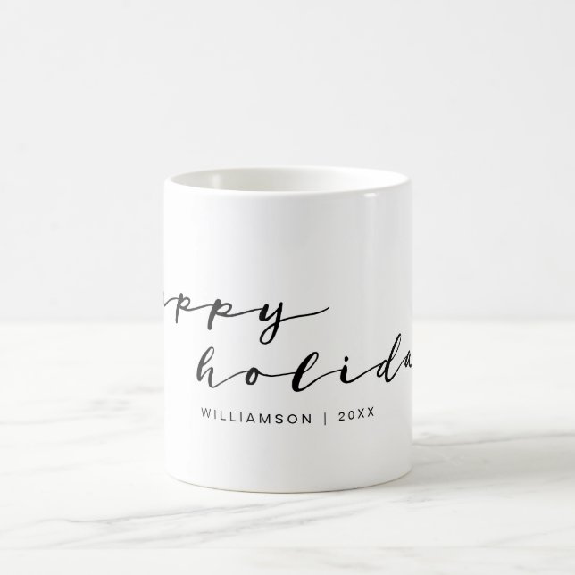 Taza De Café Felices vacaciones Elegante familia de vacaciones  (Centro)