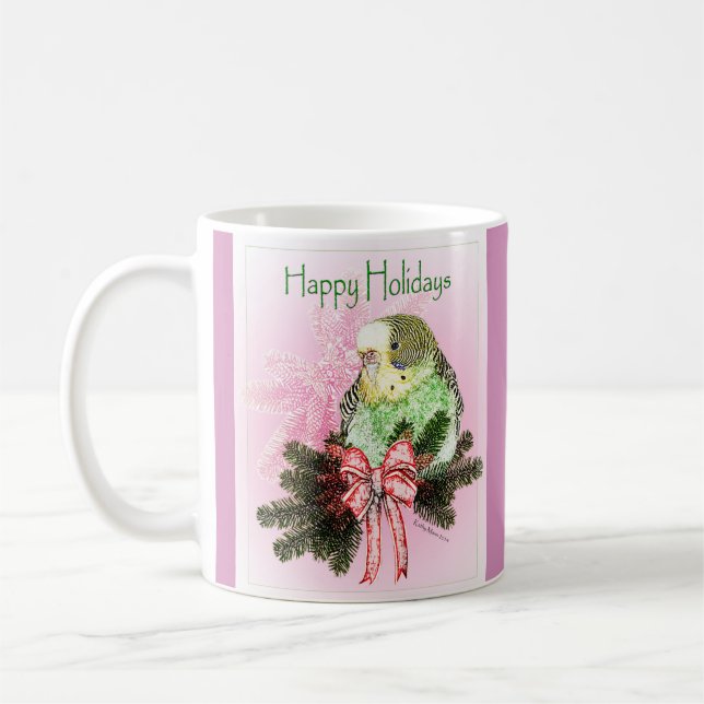 Taza De Café Felices vacaciones Paraíso Verde con Navidades en  (Izquierda)