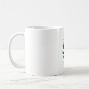Taza De Café Felices vacaciones perro mascota perro verde paw c