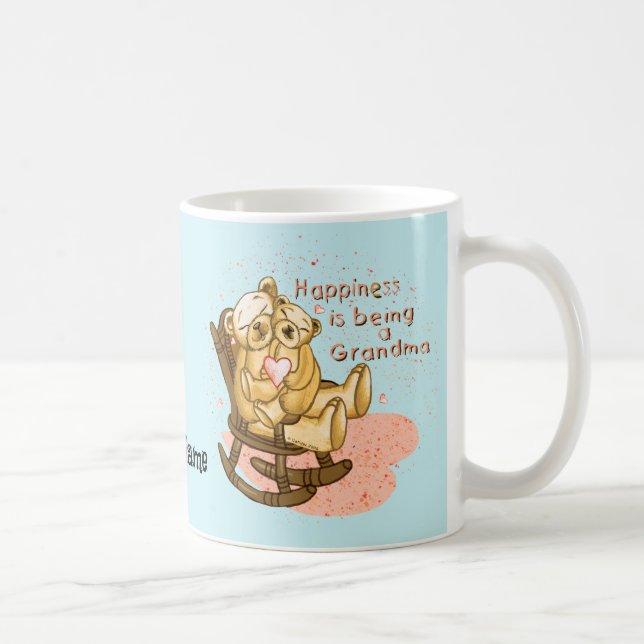Taza De Café Felicidad Abuela Mug (Derecha)