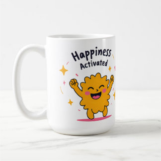 Taza De Café Felicidad Activada - Carácter de alegría de garaba