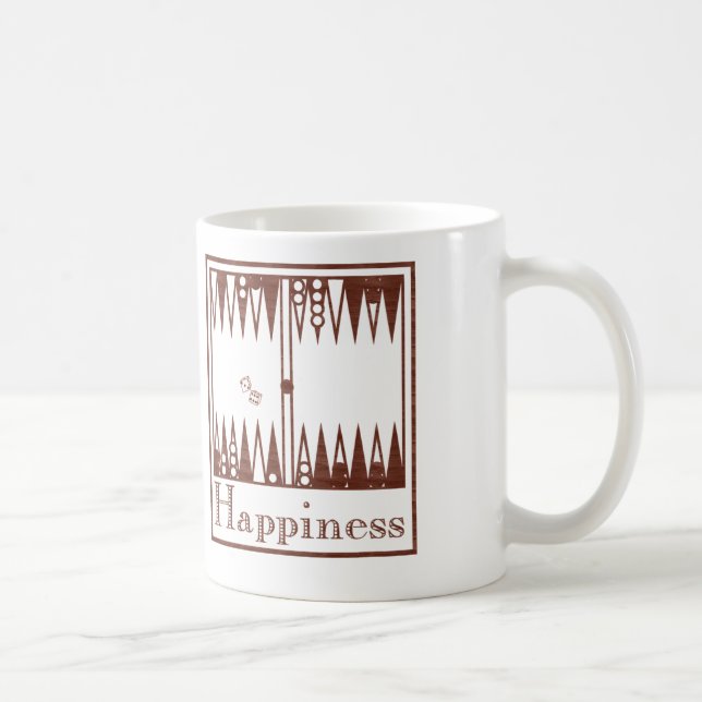 Taza De Café Felicidad: Backgammon (Derecha)