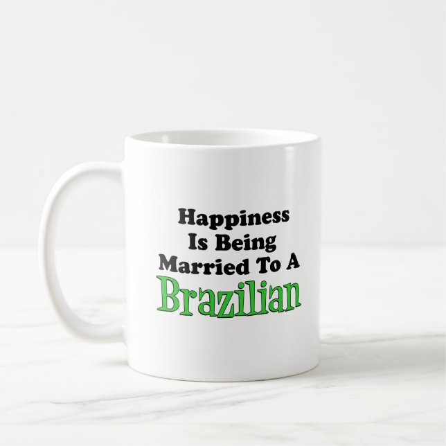 Taza De Café Felicidad Casada Con Brasil (Izquierda)