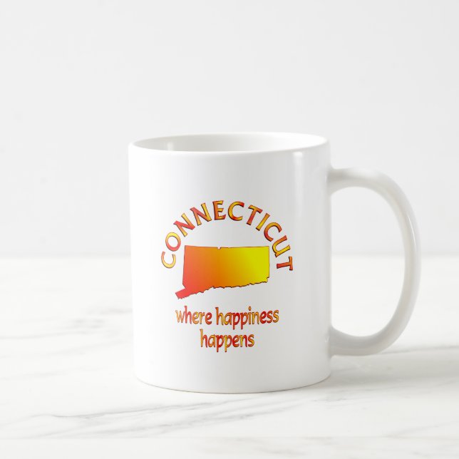 Taza De Café Felicidad de CONNECTICUT (Derecha)