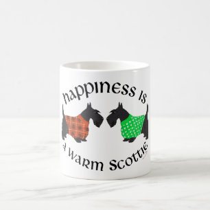 Taza De Café Felicidad de los Terriers Escoceses Negros