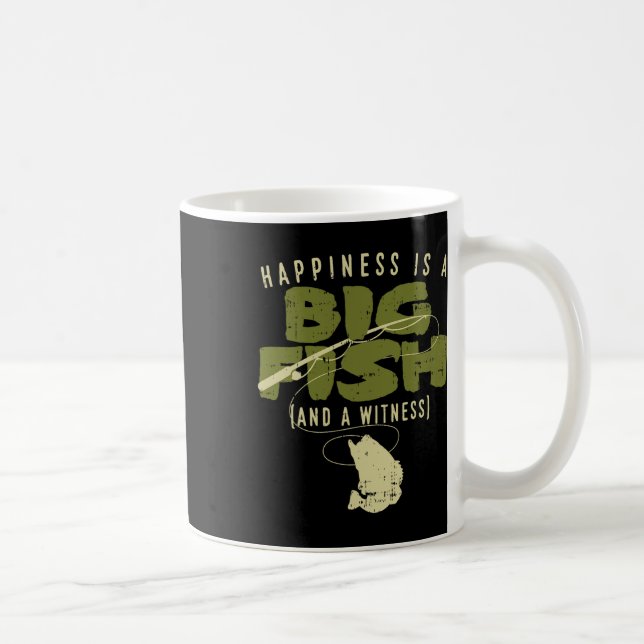 Taza De Café Felicidad Fish Witness Big Fishing Fisherman Angle (Derecha)