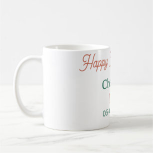 Taza De Café Felicidades 40 feliz aniversario naranja verde nom