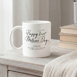 Taza De Café Felicidades en tu Primer Día de las Madres Collage