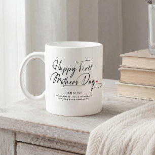 Taza De Café Felicidades en tu Primer Día de las Madres Collage