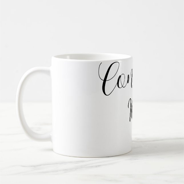 Taza De Café Felicidades graduado nombre simple minimal año cla (Izquierda)