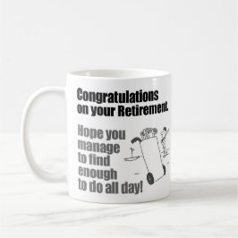 Taza De Café Felicidades Jubilación Golfista