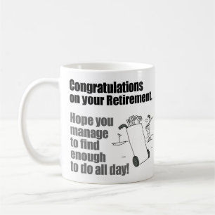 Taza De Café Felicidades Jubilación Golfista