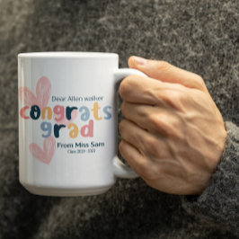 Taza De Café Felicidades personalizables por graduación