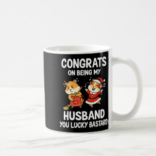 Taza De Café Felicidades por ser mi esposo, qué suerte