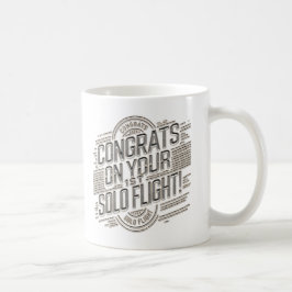 Taza De Café Felicidades por tu 1er Vuelo Solo