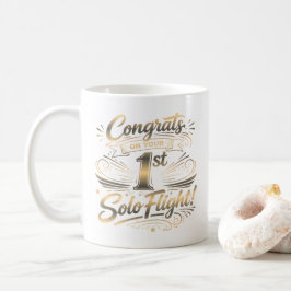 Taza De Café Felicidades por tu 1er Vuelo Solo