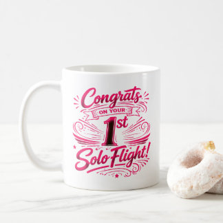 Taza De Café Felicidades por tu 1er Vuelo Solo