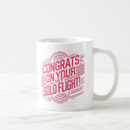 Taza De Café Felicidades por tu 1er Vuelo Solo