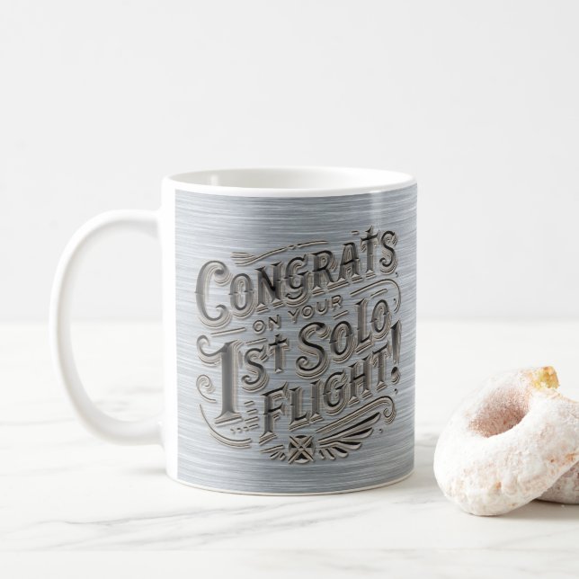 Taza De Café Felicidades por tu primer café solo (Con donut)