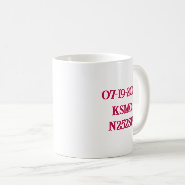 Taza De Café Felicidades por tu primer vuelo individual (Anverso derecho)