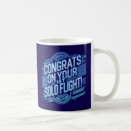 Taza De Café Felicidades por tu primer vuelo solo