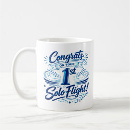 Taza De Café Felicidades por tu primer vuelo solo