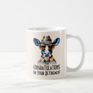 Taza De Café Felicitación divertida de jubilación de vaquero oc