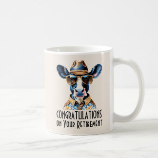 Taza De Café Felicitación divertida de jubilación de vaquero oc