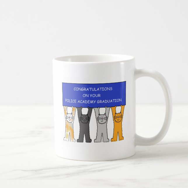 Taza De Café Felicitaciones a graduados de la Academia de Polic (Derecha)