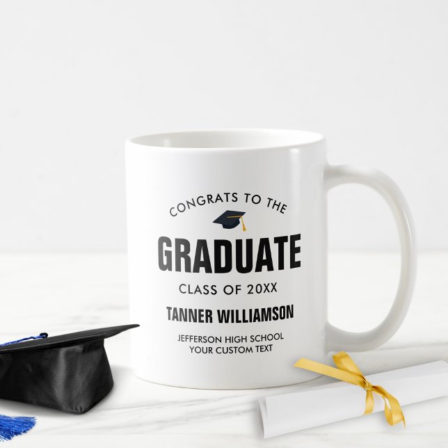 Taza De Café Felicitaciones a la clase de graduados de 20XX Per (Subido por el creador)