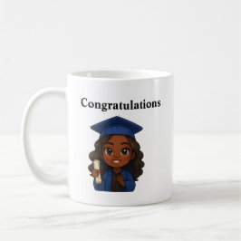 Taza De Café Felicitaciones Blue Cap & Gown Mug