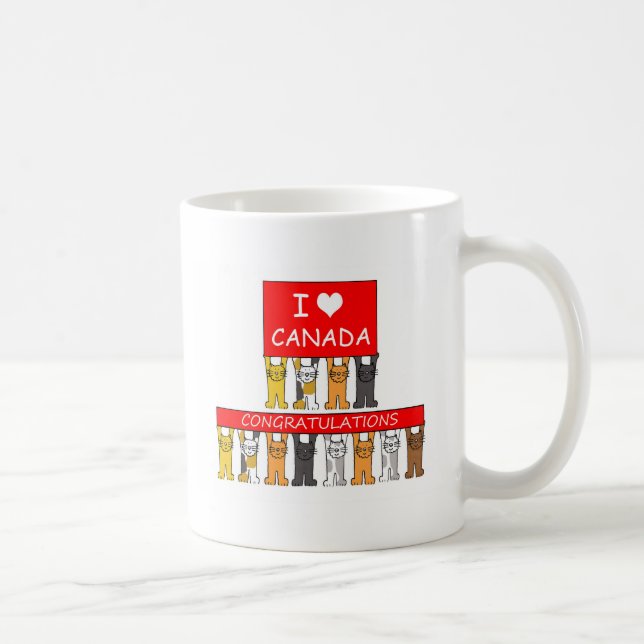 Taza De Café Felicitaciones De La Ciudadanía Canadiense A Los G (Derecha)