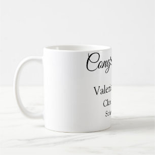 Taza De Café Felicitaciones graduado agregar nombre de escuela