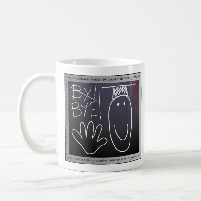 Taza De Café Felicitaciones Graduate Classic White Coffee Mug (Izquierda)