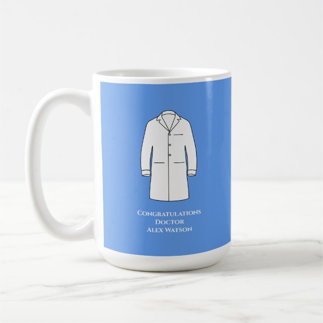 Taza De Café Felicitaciones Médica médico de graduación (Izquierda)