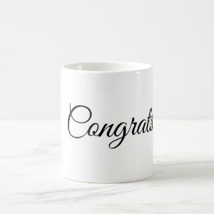 Taza De Café Felicitaciones mínimas simples agregue su texto no