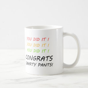 Taza De Café Felicitaciones, peluche de graduación de los Pant
