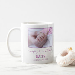 Taza De Café Felicitaciones por bautismo chica a bebé personali