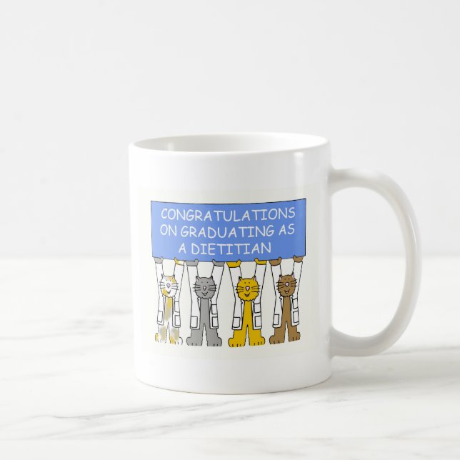 Taza De Café Felicitaciones por graduarse como dietista. (Derecha)