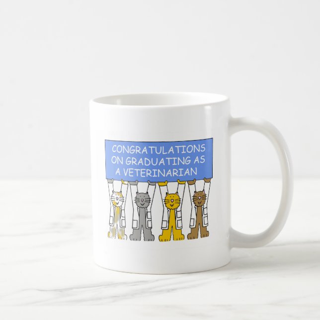 Taza De Café Felicitaciones por graduarse como veterinario (Derecha)