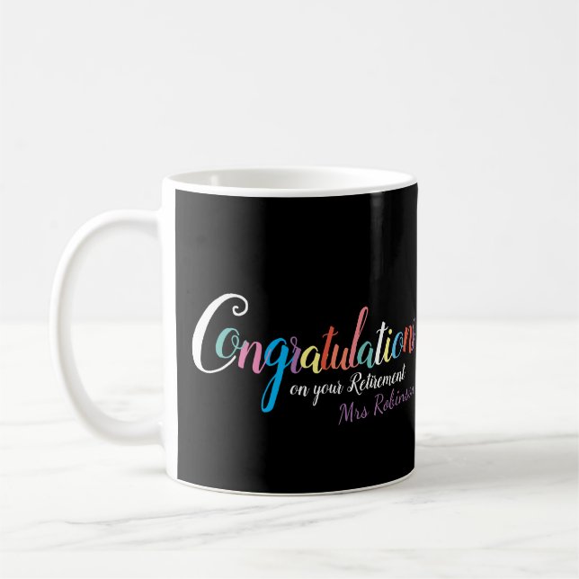 Taza De Café Felicitaciones por jubilación de profesores (Izquierda)