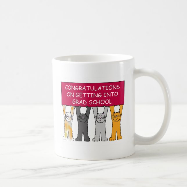Taza De Café Felicitaciones por la admisión a la escuela de pos (Derecha)
