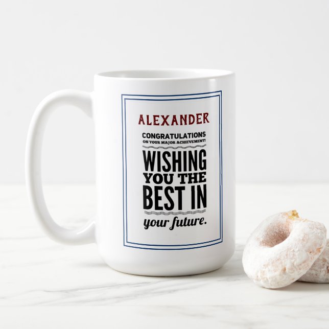 Taza De Café Felicitaciones Por Logro (Con donut)