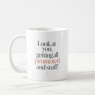 Taza De Café Felicitaciones por Promoción Divertida para Amigo