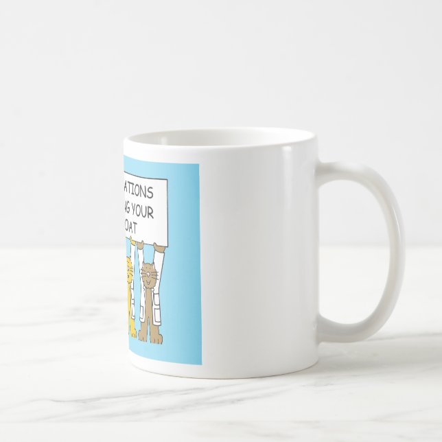 Taza De Café Felicitaciones por recibir tu Abrigo Blanco (Derecha)