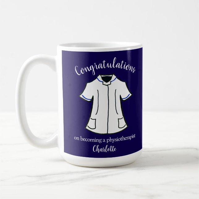 Taza De Café Felicitaciones por ser fisioterapeuta (Izquierda)